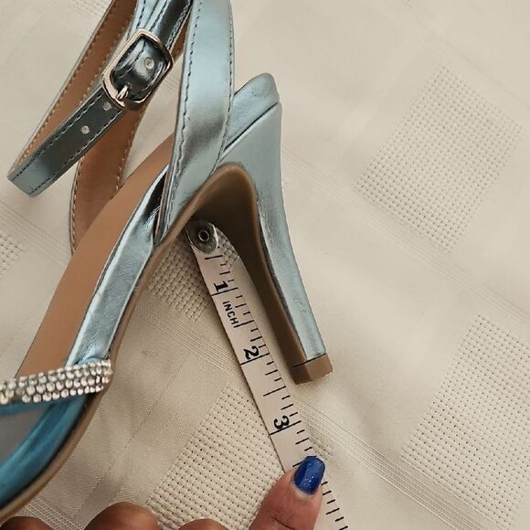 Torrid Blue Strappy Heels with Bow Detail - Picture 5 of 16